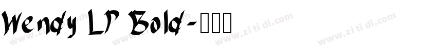 Wendy LP Bold字体转换